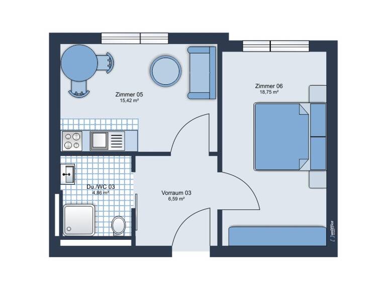 Wohnung zum Kauf 299.000 € 2 Zimmer 45,6 m²<br/>Wohnfläche Großrinderfeld Großrinderfeld 97950