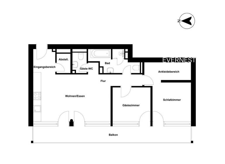 Wohnung zum Kauf 490.000 € 3 Zimmer 85,7 m² 1. Geschoss Waren Waren (Müritz) 17192
