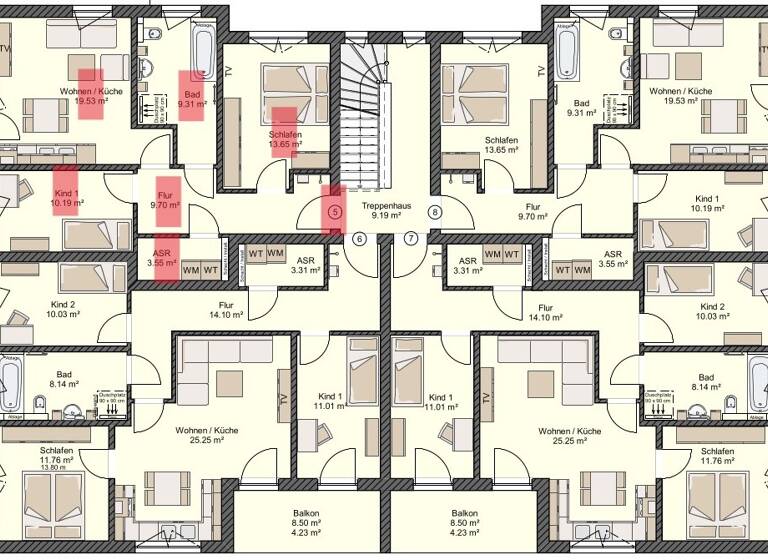 Wohnung zur Miete 979 € 3 Zimmer 69,9 m² 1. Geschoss frei ab 01.10.2026 Tribseer Stralsund 18437