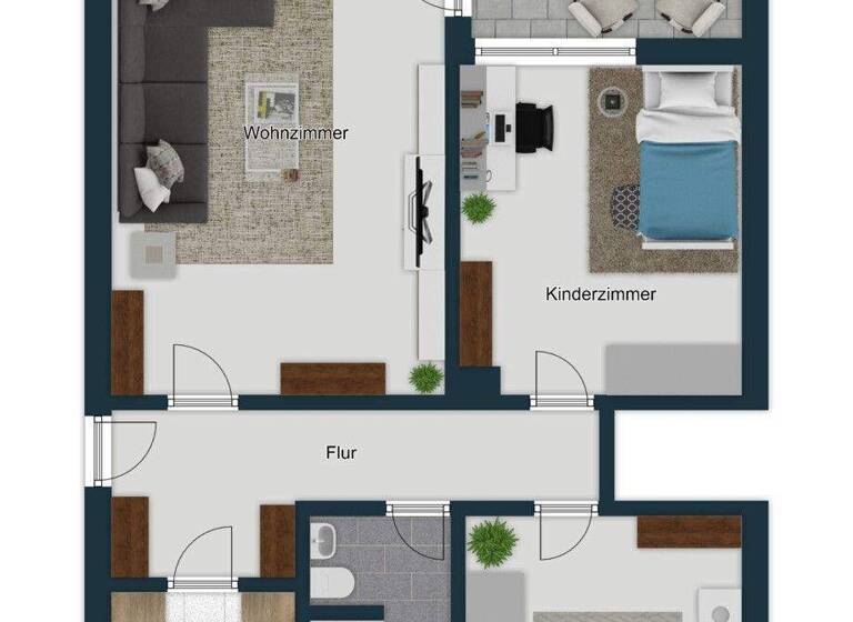 Wohnung zum Kauf 297.000 € 3 Zimmer 78 m² 2. Geschoss Landwasser Freiburg im Breisgau 79110