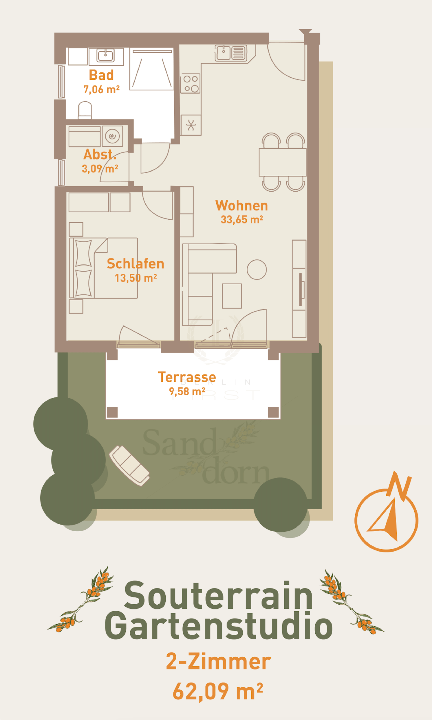 Wohnung zum Kauf 290.000 € 2 Zimmer 62,1 m²<br/>Wohnfläche Werneuchen Werneuchen 16356