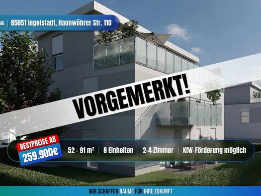 Wohnung zum Kauf - Erstbezug provisionsfrei als Kapitalanlage geeignet 369.900 € 3 Zimmer 70 m² Haunwöhrer Straße 110 Ingolstadt Ingolstadt 85051