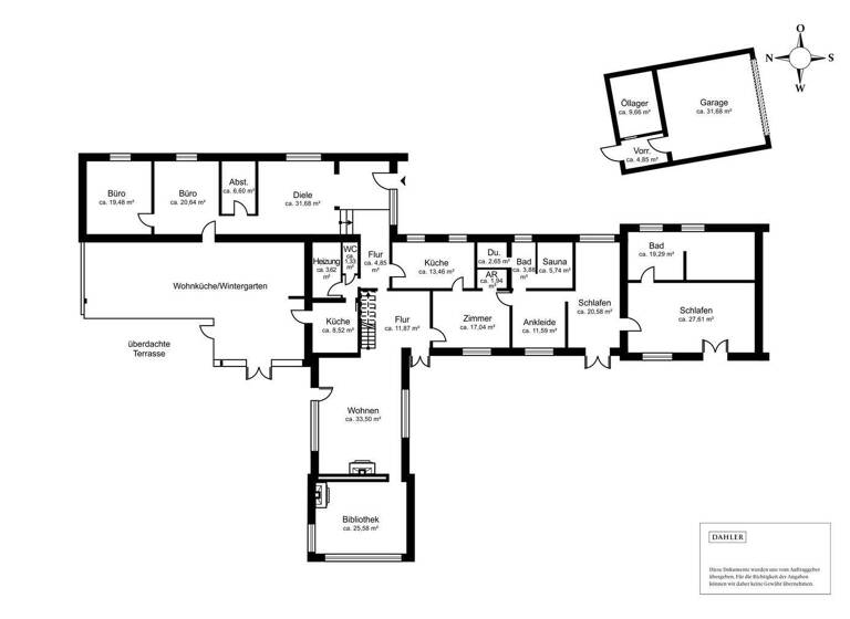 Villa zum Kauf 1.750.000 € 12 Zimmer 530 m² 20.456 m² Grundstück Wulksfelde Tangstedt-Wiemerskamp 22889