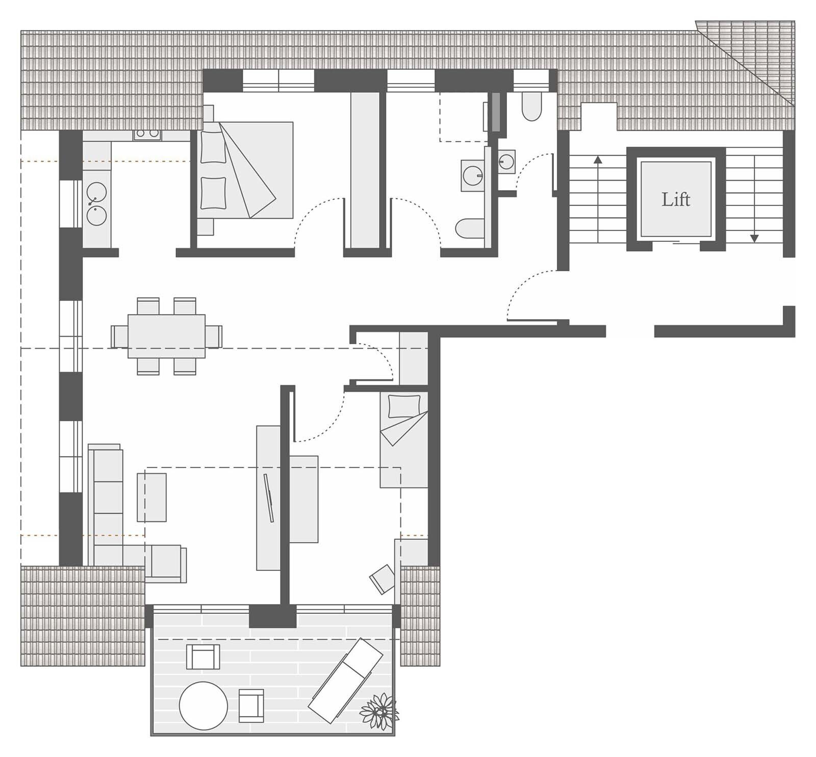 Wohnung zum Kauf provisionsfrei 470.000 € 3 Zimmer 85,5 m²<br/>Wohnfläche 2.<br/>Geschoss ab sofort<br/>Verfügbarkeit Martinstraße 40 Bonndorf Bonndorf im Schwarzwald 79848