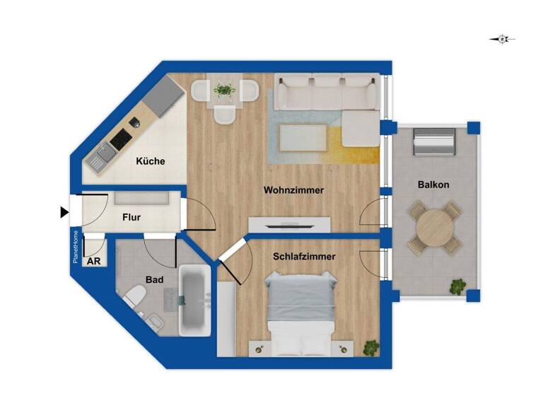 Wohnung zum Kauf 265.000 € 2 Zimmer 49 m² Eselsberg Ulm 89075