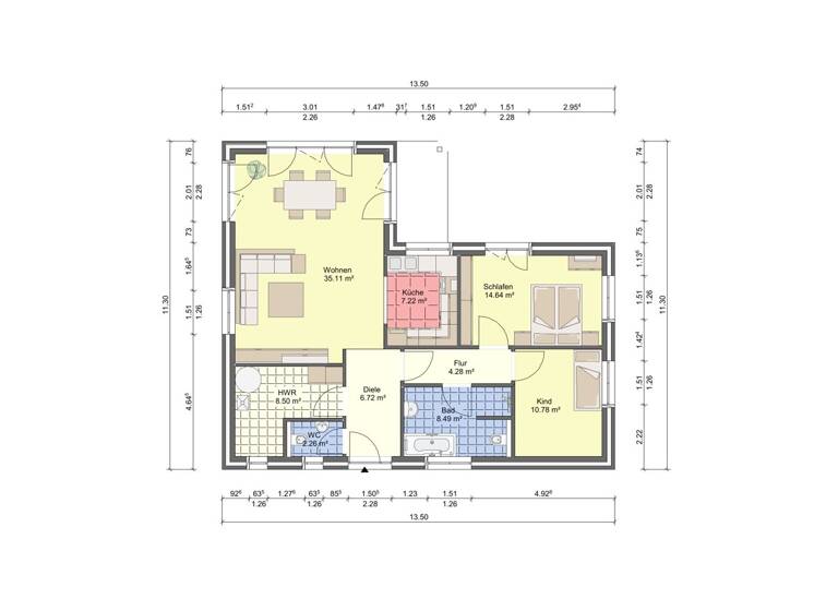 Bungalow zum Kauf 356.200 € 3 Zimmer 101 m² 800 m² Grundstück Beldorf 25557