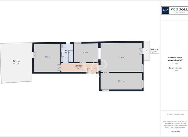 Villa zum Kauf 1.380.000 € 18 Zimmer 420 m² 190 m² Grundstück Interrato dell'Acqua Morta 46 Verona 37129
