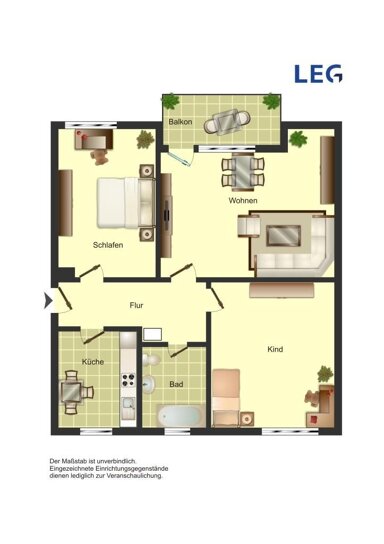 Wohnung zur Miete 429 € 3,5 Zimmer 60 m² 3. Geschoss frei ab 01.12.2024 Harkortstraße 17 Unna - Mitte Unna 59423