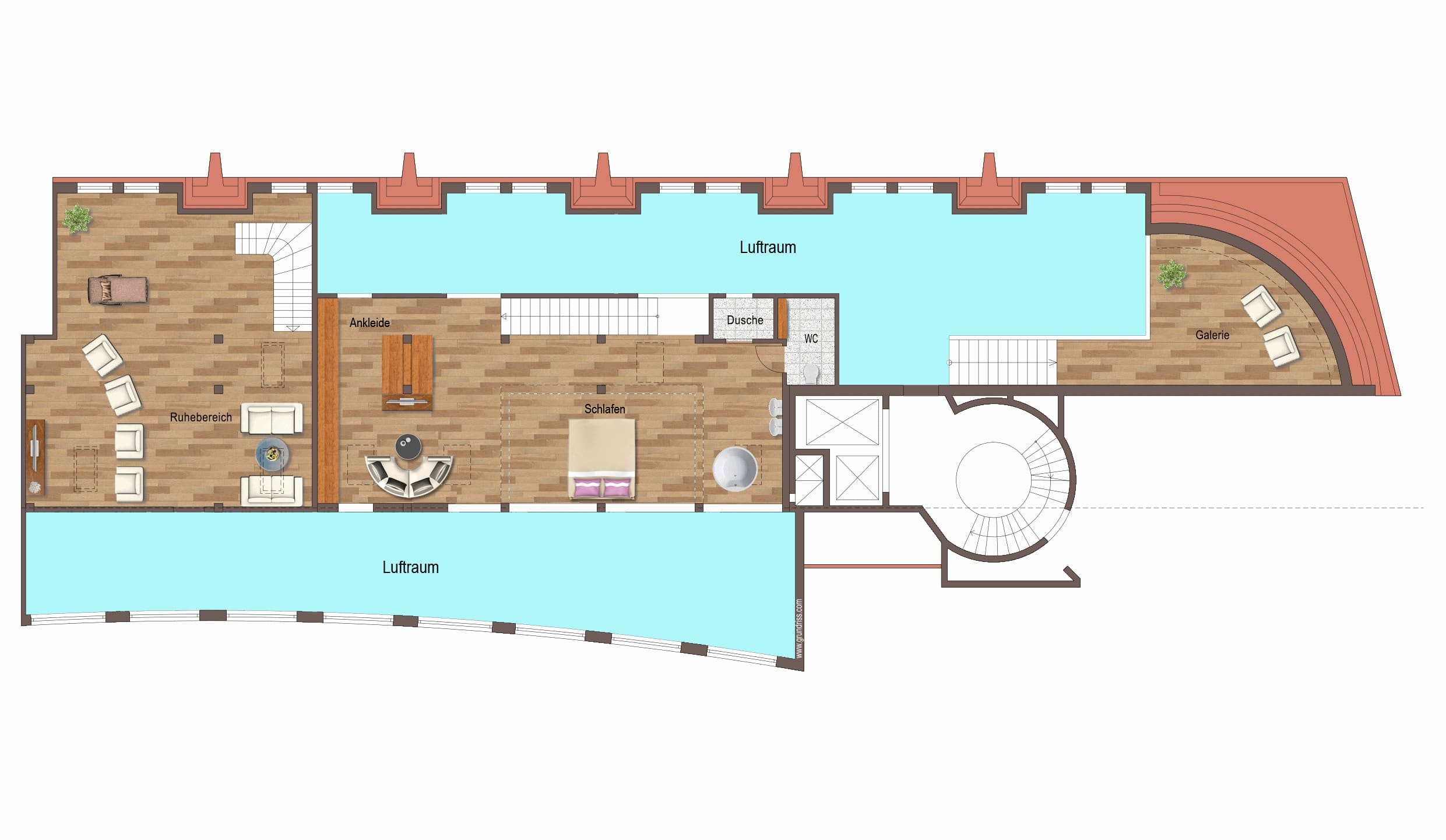 Loft zum Kauf 3.100.000 € 7 Zimmer 502 m²<br/>Wohnfläche 6.<br/>Geschoss Zentrum - West Leipzig 04109