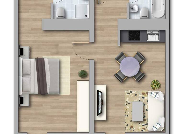 Wohnung zur Miete 335 € 2 Zimmer 51,5 m² 6. Geschoss Singerstraße 112A Herrenberg Erfurt 99099