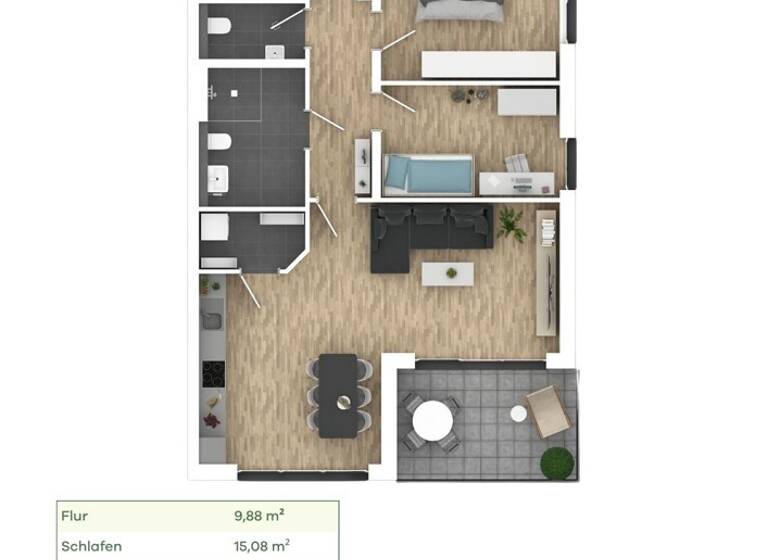 Wohnung zum Kauf provisionsfrei 409.900 € 3 Zimmer 86,6 m²<br/>Wohnfläche EG<br/>Geschoss Mitte Velbert 42549
