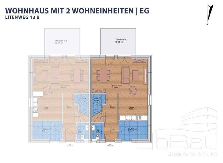 Mehrfamilienhaus zum Kauf 499.900 € 4 Zimmer 111 m² 197,4 m² Grundstück Litenweg 13b Haddorf Stade 21683