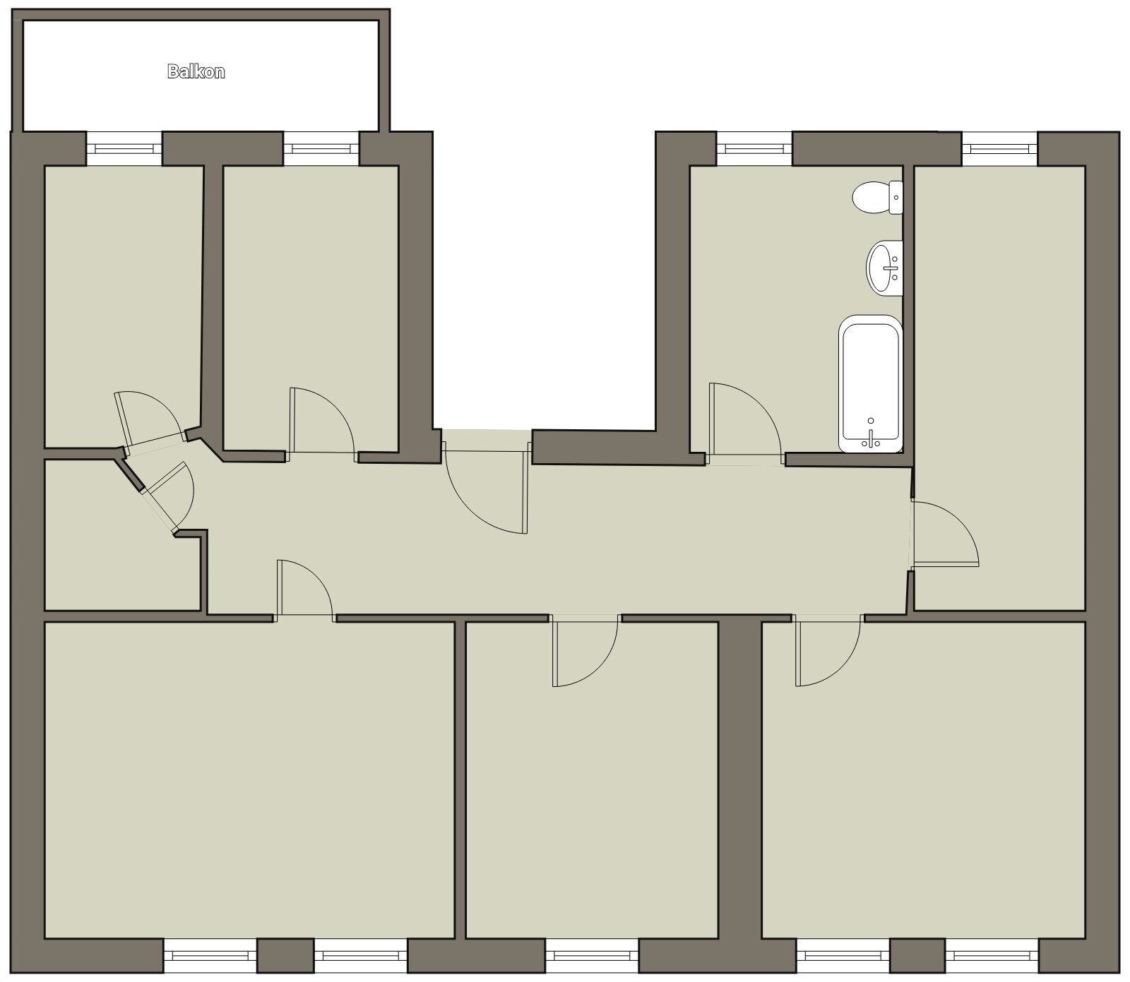 Wohnung zur Miete 600 € 5 Zimmer 110 m²<br/>Wohnfläche 3.<br/>Geschoss 01.12.2024<br/>Verfügbarkeit August-Bebel-Str. 21 Zeitz Zeitz 06712