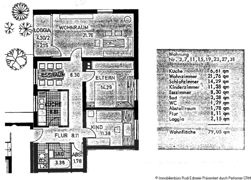 Wohnung zum Kauf 239.000 € 3 Zimmer 79 m²<br/>Wohnfläche 1.<br/>Geschoss Stadt AU 30 Deggendorf Deggendorf 94469