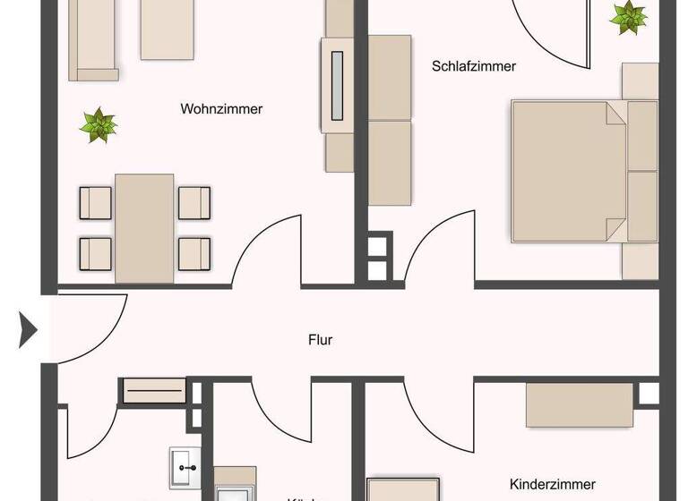Wohnung zur Miete 768 € 3 Zimmer 61,4 m² 1. Geschoss frei ab 01.03.2026 Kettelerstraße 8 Heppenheim 64646