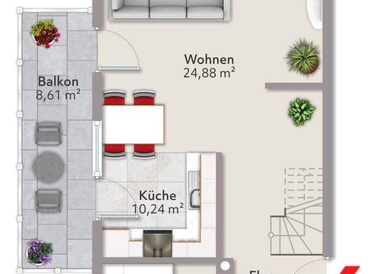 Maisonette zum Kauf 299.000 € 3 Zimmer 87 m² 2. Geschoss Eppertshausen 64859