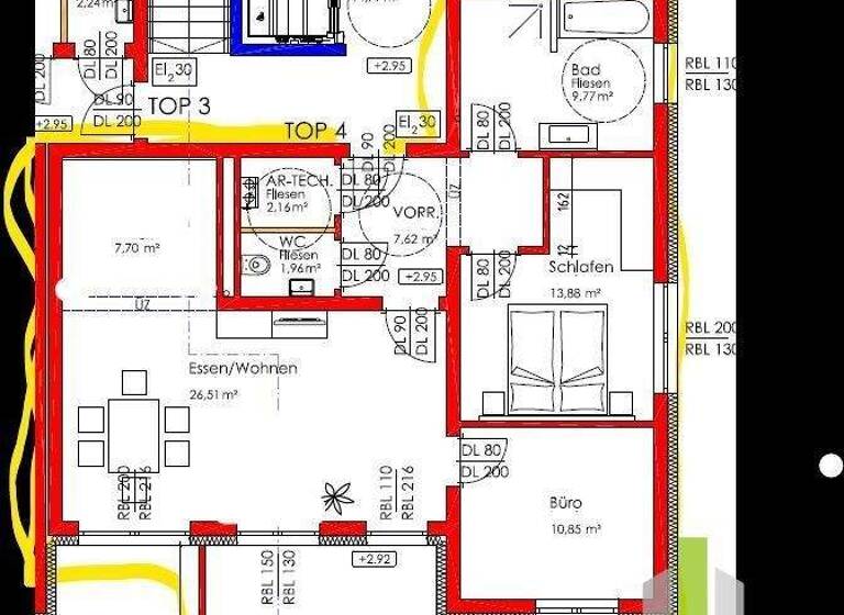 Wohnung zur Miete - Erstbezug 1.100 € 3 Zimmer 80,5 m² Regau 4844