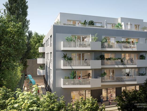 Penthouse zum Kauf - Neubau provisionsfrei 454.000 € 2 Zimmer 57,1 m² 4. Geschoss Bürgerstraße 53 Britz Berlin 12347