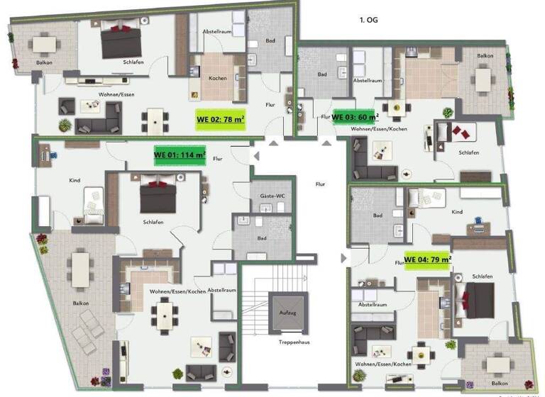 Wohnung zum Kauf 254.000 € 2 Zimmer 60 m² Meschede 59872