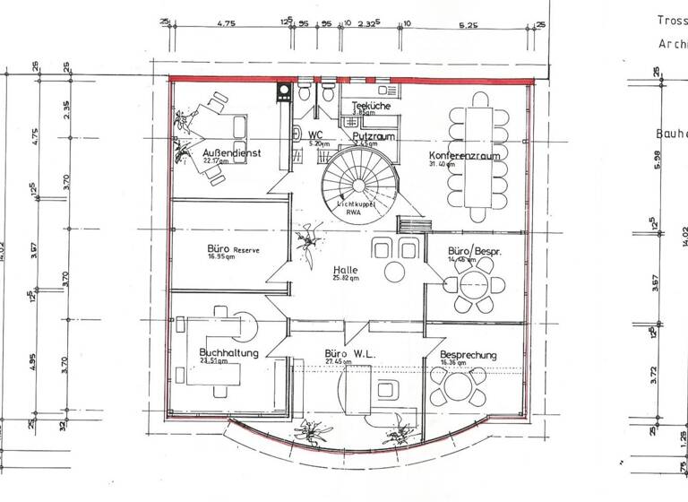 Büro zur Miete provisionsfrei 2.400 € 8 Zimmer 185 m² Bürofläche Trossingen 78647