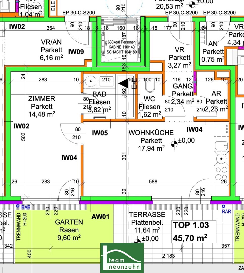 Wohnung zum Kauf 278.861 € 2 Zimmer 45 m²<br/>Wohnfläche EG<br/>Geschoss Skrabalgasse 8 Wien 1220