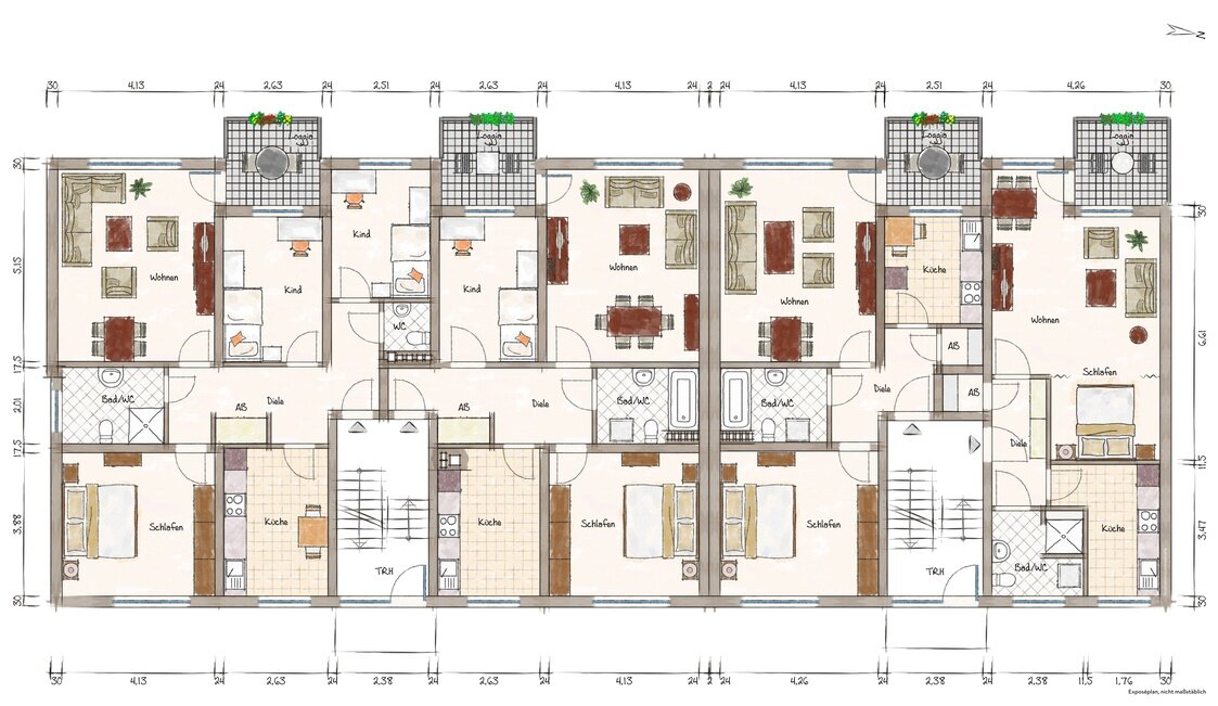 Mehrfamilienhaus zum Kauf 1.490.000 € 40 Zimmer 1.064 m²<br/>Wohnfläche 1.555 m²<br/>Grundstück Wannen Witten 58455