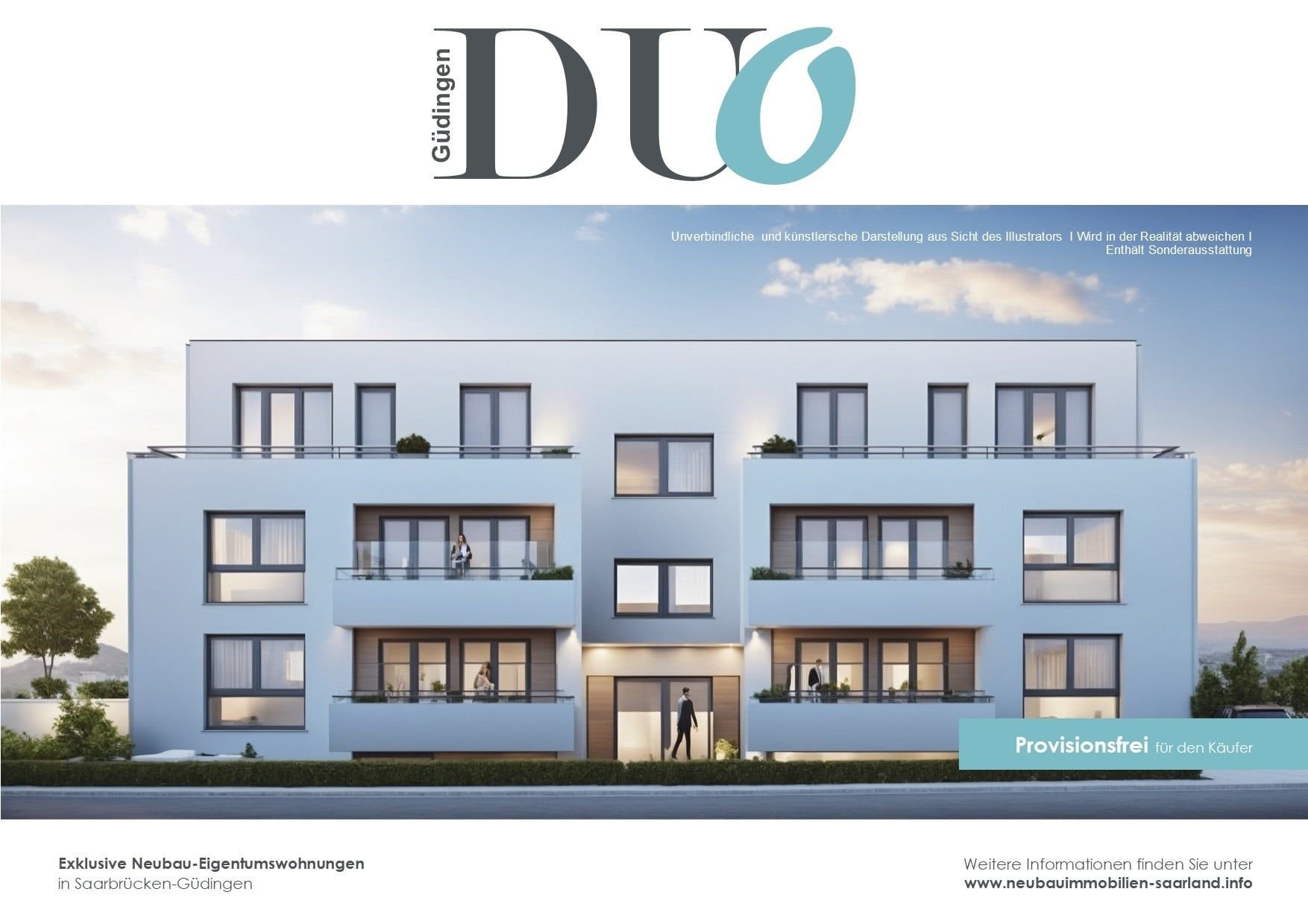 Wohnung zum Kauf provisionsfrei 360.300 € 3 Zimmer 86,3 m²<br/>Wohnfläche Alt-Güdingen Saarbrücken 66119