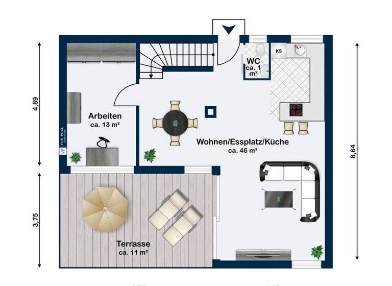 Reihenmittelhaus zum Kauf 1.065.000 € 5 Zimmer 118 m² 252 m² Grundstück Thalk.Obersendl.-Forsten-Fürstenr.-Solln München / Solln 81477