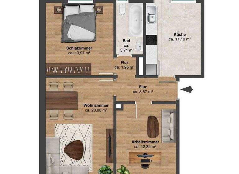 Wohnung zum Kauf provisionsfrei 230.000 € 3 Zimmer 67,4 m² 1. Geschoss Geist Münster 48153