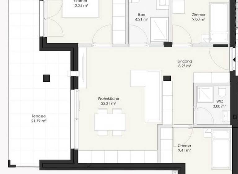 Wohnung zum Kauf - Erstbezug 350.000 € 4 Zimmer 88 m² Kastellbell