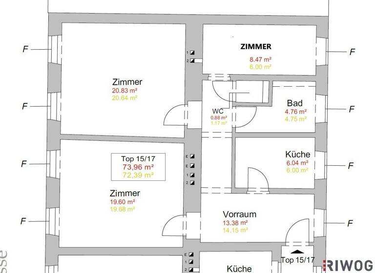 Wohnung zum Kauf 250.000 € 3 Zimmer 74 m² 2. Geschoss Hasnerstraße Wien 1160