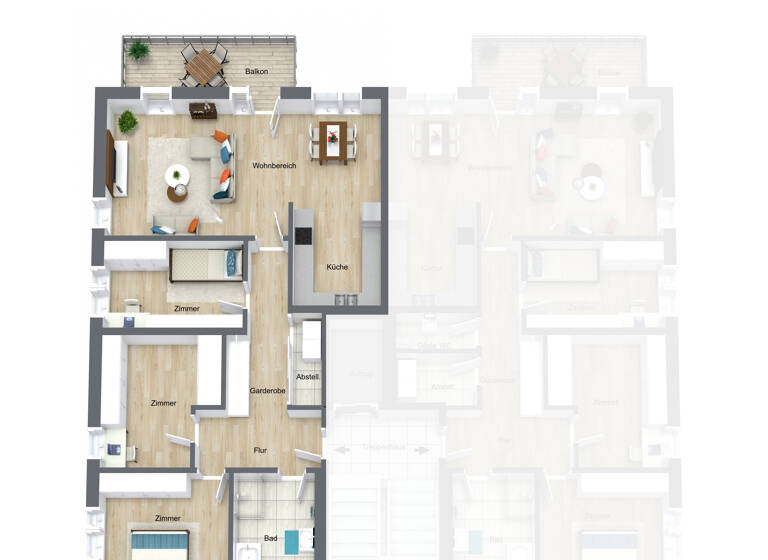 Wohnung zur Miete 1.350 € 4 Zimmer 121,3 m²<br/>Wohnfläche Dachgeschoss<br/>Geschoss Suhl Suhl 98527