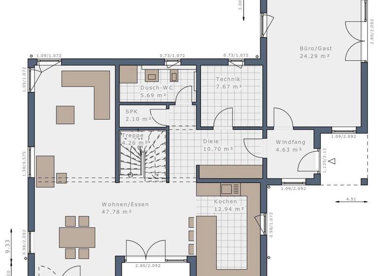 Einfamilienhaus zum Kauf provisionsfrei 441.400 € 5 Zimmer 164 m² 707 m² Grundstück Pfronstetten 72539