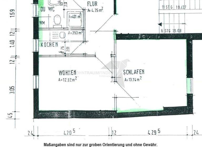 Wohnung zur Miete 204 € 2 Zimmer 38 m² 1. Geschoss An der Steilen Wand 45 Meerane 08393