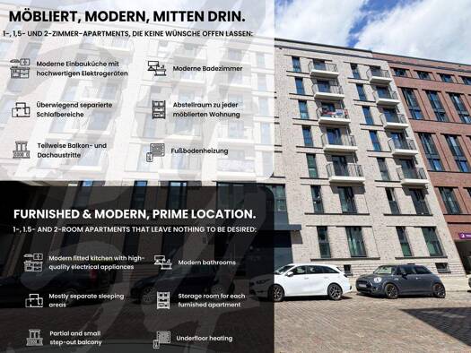 Wohnung zur Miete 1.175 € 1 Zimmer 46 m² 5. Geschoss Wandalenweg 5 Hammerbrook Hamburg 20097