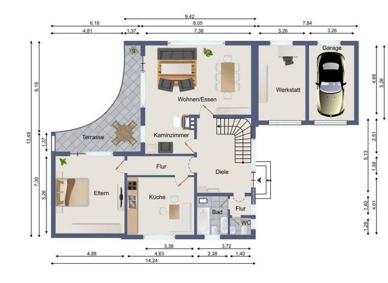 Einfamilienhaus zum Kauf 6 Zimmer 183 m² 1.022 m² Grundstück Hasbergen 49205