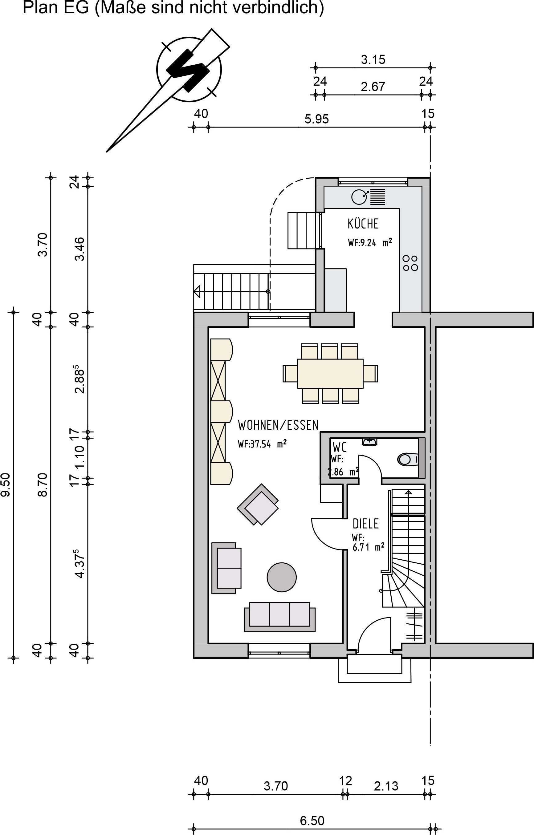 Haus zum Kauf provisionsfrei 250.000 € 5 Zimmer 143 m²<br/>Wohnfläche 266 m²<br/>Grundstück Michelinstraße 43 Grünwinkel - Albsiedlung Karlsruhe 76185