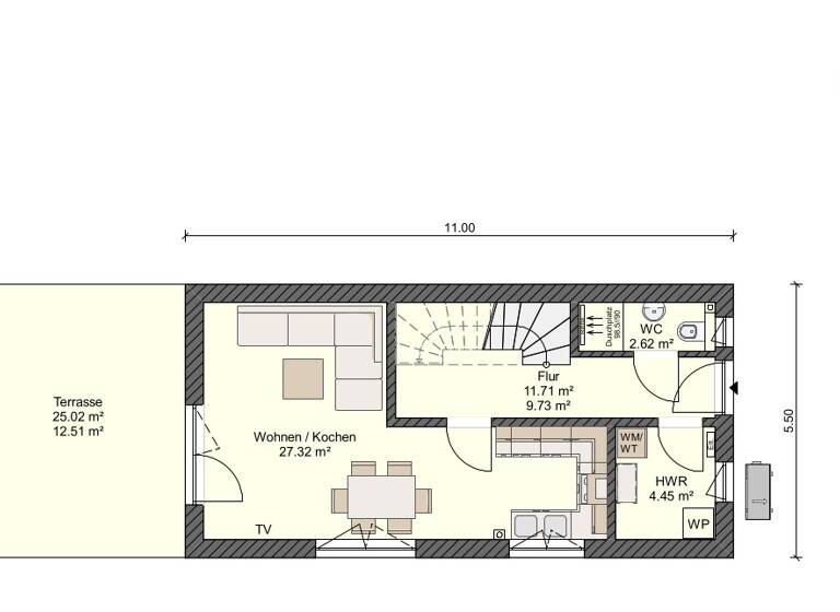 Einfamilienhaus zum Kauf provisionsfrei 381.608 € 4 Zimmer 108 m² 221 m² Grundstück Andershof Stralsund 18439