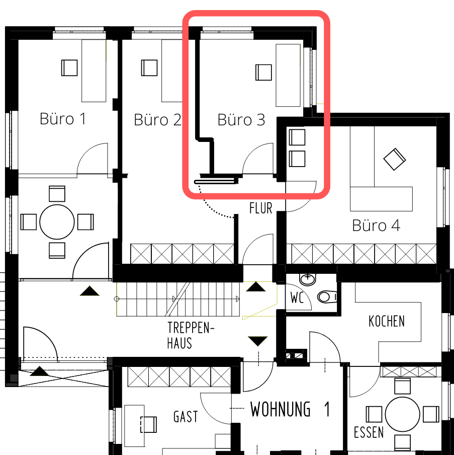 Bürofläche zur Miete provisionsfrei 370 € 10 m²<br/>Bürofläche Reitzensteinstraße Wesel Wesel 46485