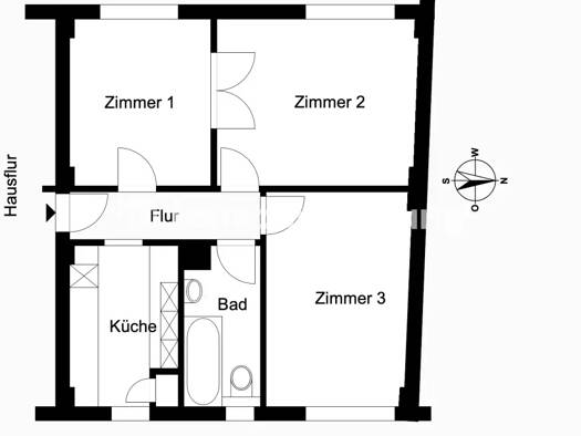 Wohnung zur Miete Tauschwohnung 640 € 3 Zimmer 75 m² EG Limbach-Oberfrohna Limbach-Oberfrohna 09212