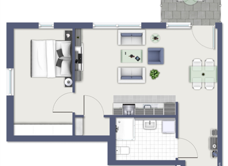 Wohnung zur Miete 850 € 2 Zimmer 67 m² 1. Geschoss Fuchsstraße 6-8 Haimbach Fulda 36041