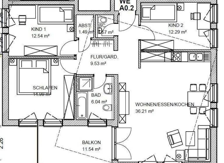Wohnung zum Kauf 413.000 € 4 Zimmer 96 m² EG Erbach Bad Camberg / Erbach 65520