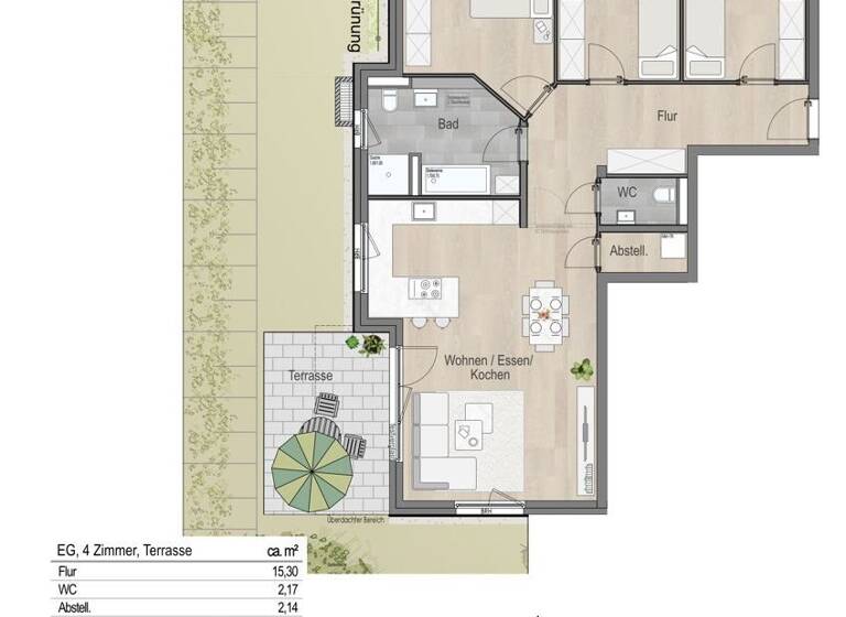 Wohnung zum Kauf - Neubau 799.900 € 4 Zimmer 114,5 m²<br/>Wohnfläche EG<br/>Geschoss Leitershofen Stadtbergen / Leitershofen 86391