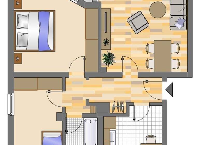 Wohnung zur Miete 439 € 3 Zimmer 64,1 m² 1. Geschoss Wiebringhausstraße 27 Hassel Gelsenkirchen 45896