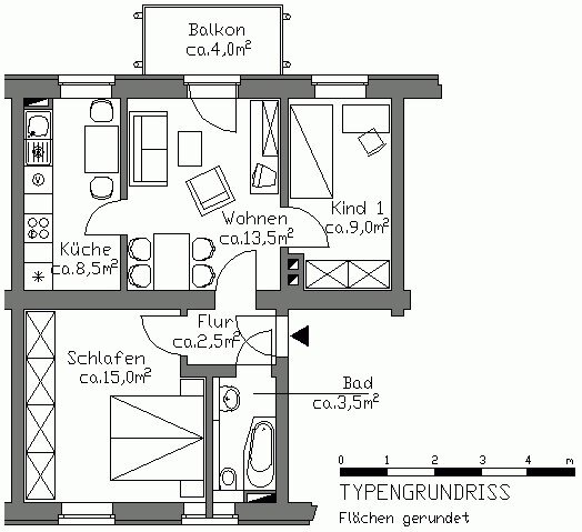 Wohnung zur Miete 571 € 2,5 Zimmer 52,8 m²<br/>Wohnfläche 1.<br/>Geschoss 06.03.2025<br/>Verfügbarkeit Weizenfeldstr. 21 Stöcken Hannover 30419