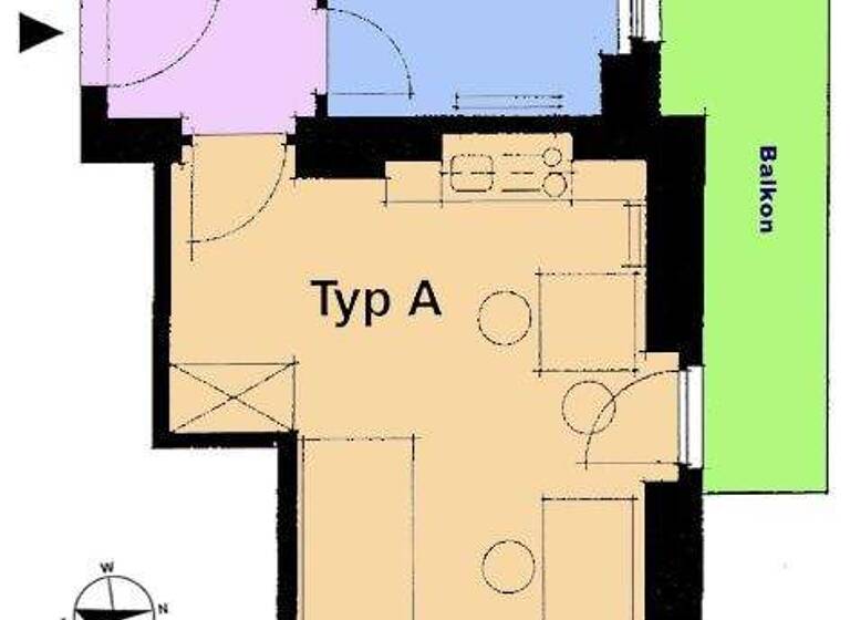 Studio zur Miete 300 € 1 Zimmer 29,7 m² 3. Geschoss frei ab sofort Tharandter Straße 80 Löbtau-Süd Dresden 01187