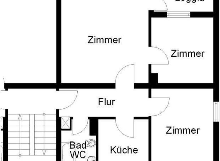 Wohnung zur Miete 617 € 3 Zimmer 56,7 m² 2. Geschoss frei ab 21.04.2026 Lilienthalstr. 3 Kalkhügel Osnabrück 49080