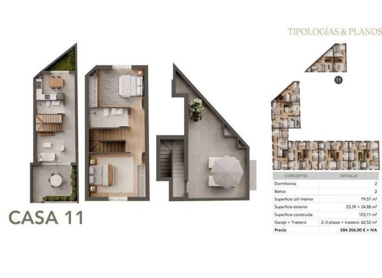 Reihenmittelhaus zum Kauf - Erstbezug provisionsfrei 584.306 € 3 Zimmer 79,6 m² 100 m² Grundstück Son Ferriol 07198