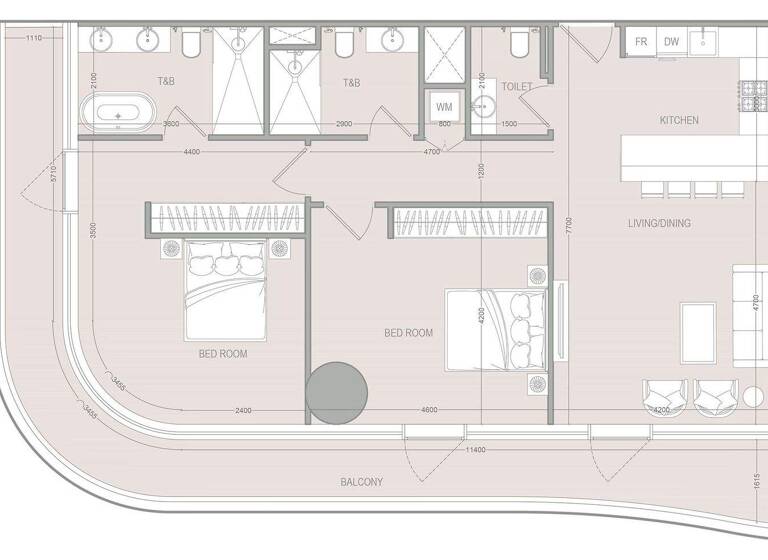 Wohnung zum Kauf provisionsfrei 717.083 € 3 Zimmer 134,1 m² Dubai 00000