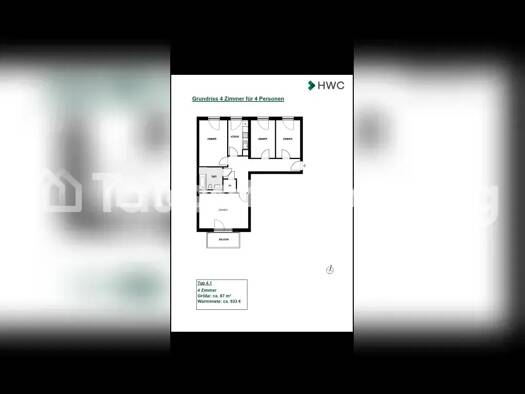Wohnung zur Miete nur mit Wohnberechtigungsschein Tauschwohnung 592 € 4 Zimmer 87 m² 3. Geschoss Alsterdorf Nord 22419